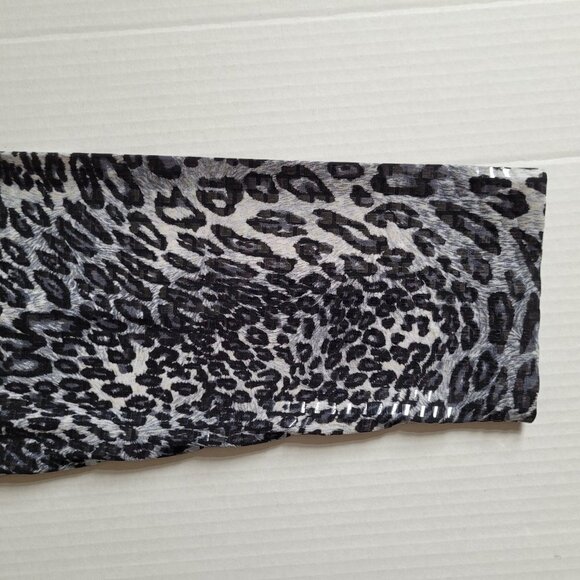 Lisa International jacket plus size grey black wild cat pattern stretchy leopard - Picture 11 of 11